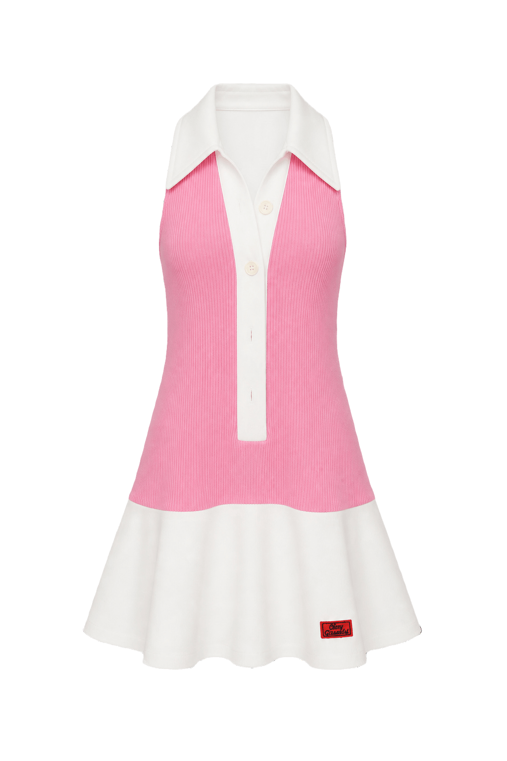 1970s Pink Synthetic Blend Dress - Front View