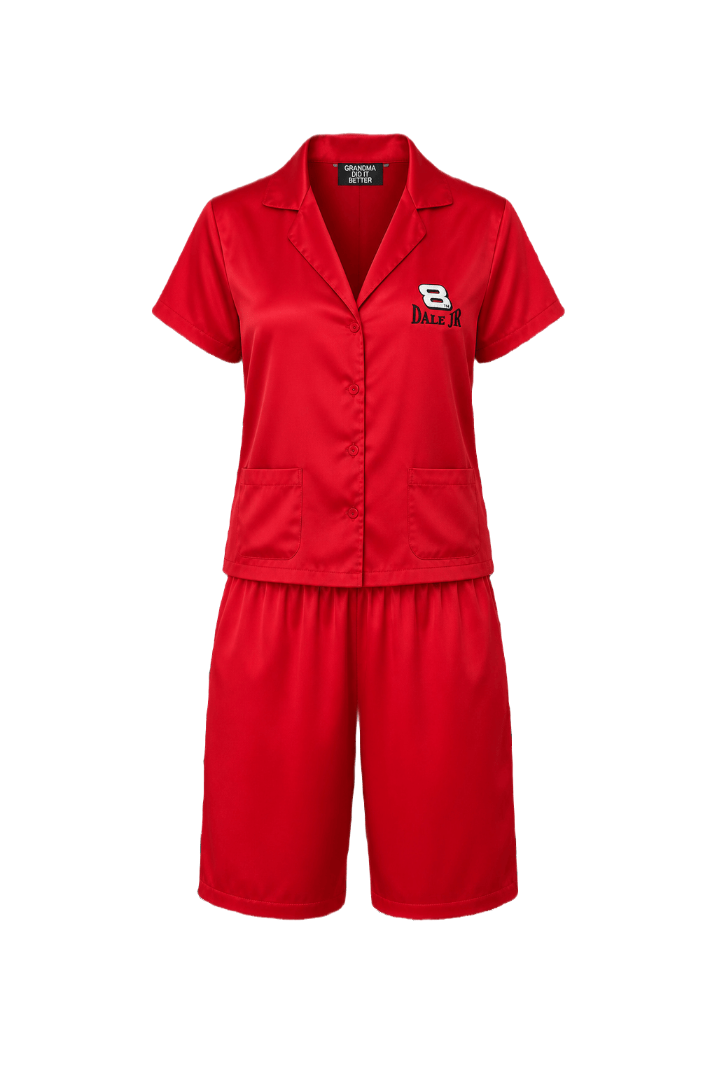 1990s Bright Red Synthetic Set - Front View