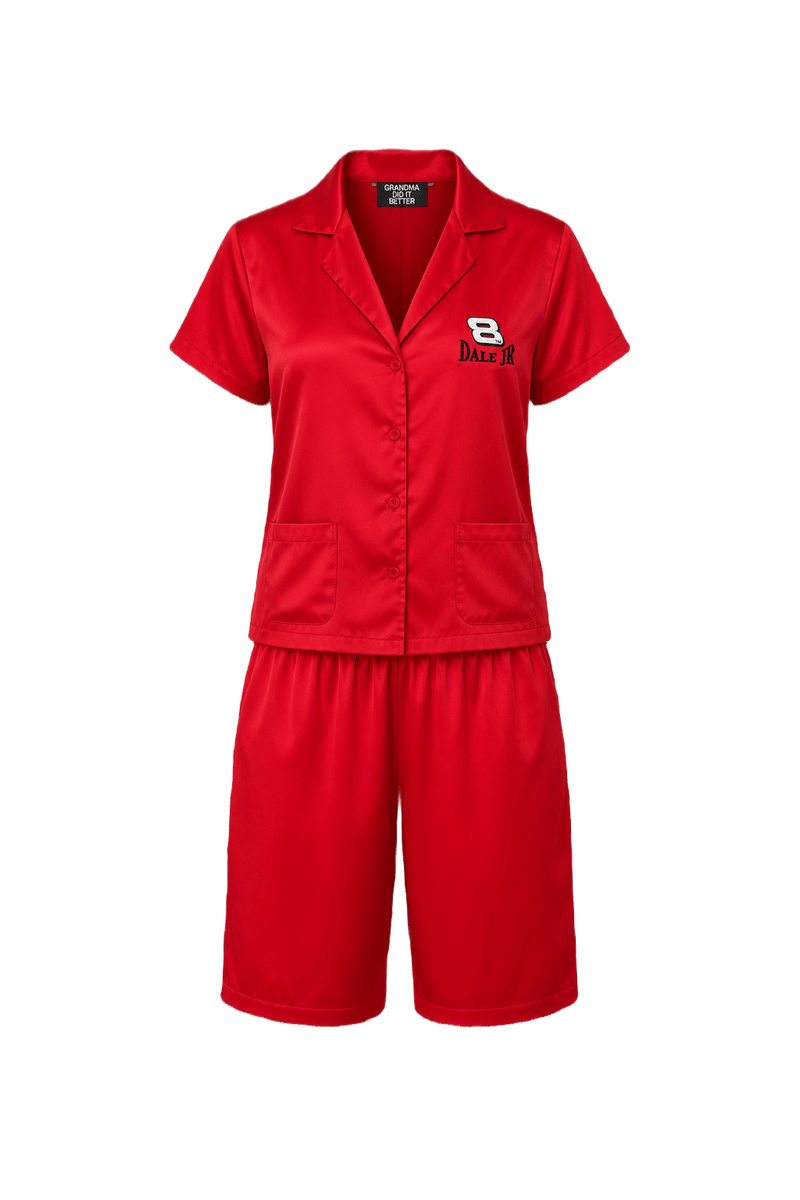 1990s Bright Red Synthetic Set - Front View