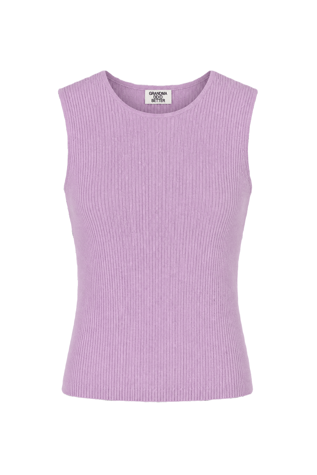 1960s Lavender Cotton Blend Tank Top - Front View