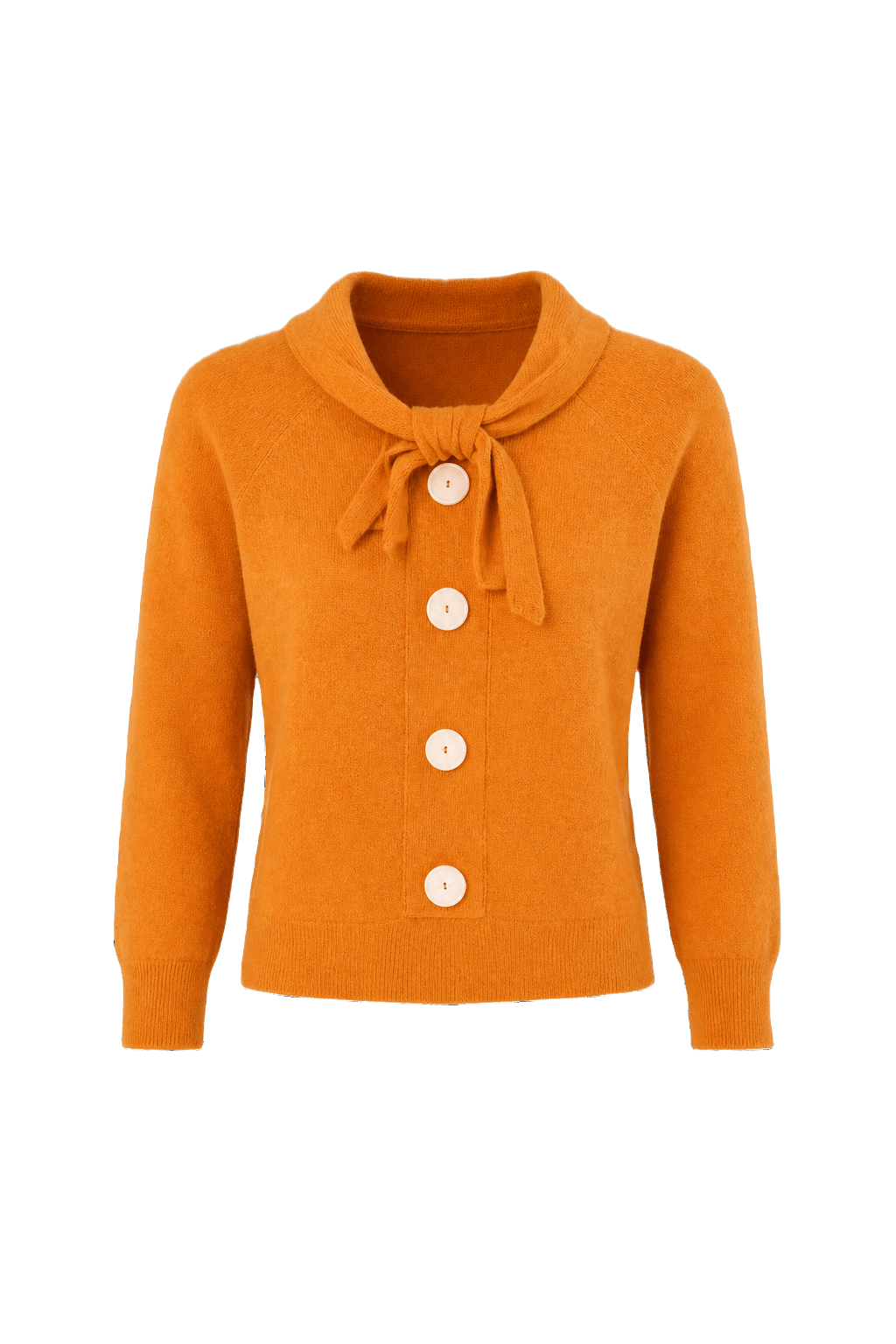 1950s Orange Wool Sweater - Front View