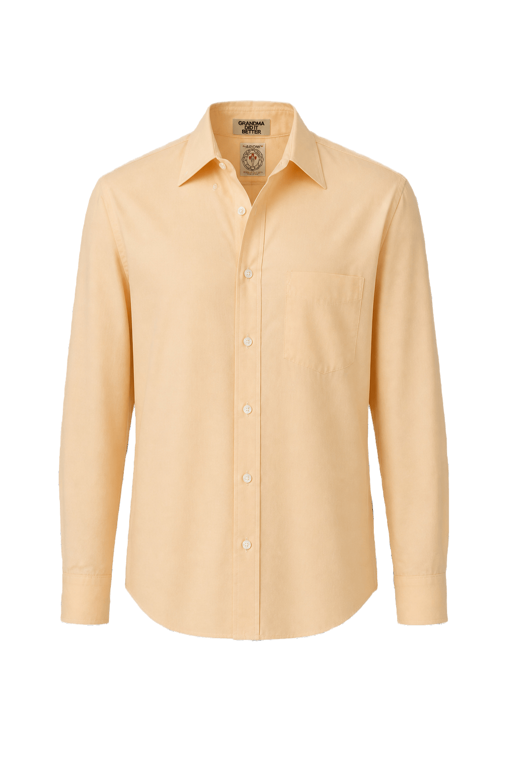 1980s Peach Cotton Shirt - Front View