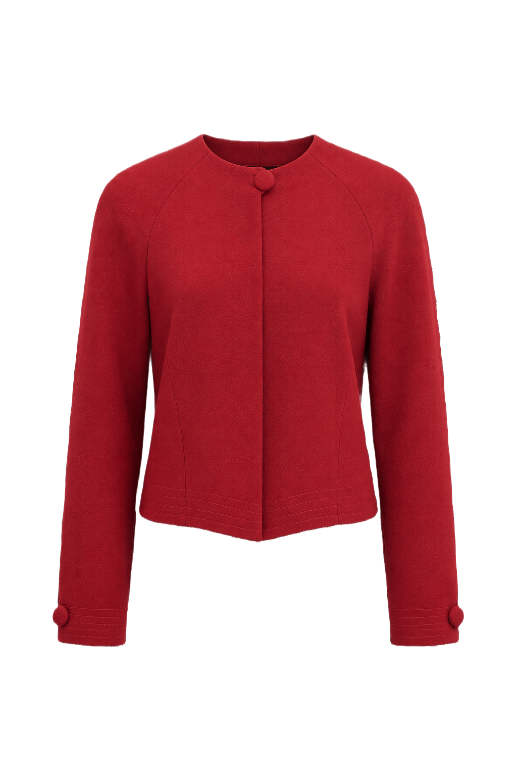 1990s Red Wool Jacket - Front View