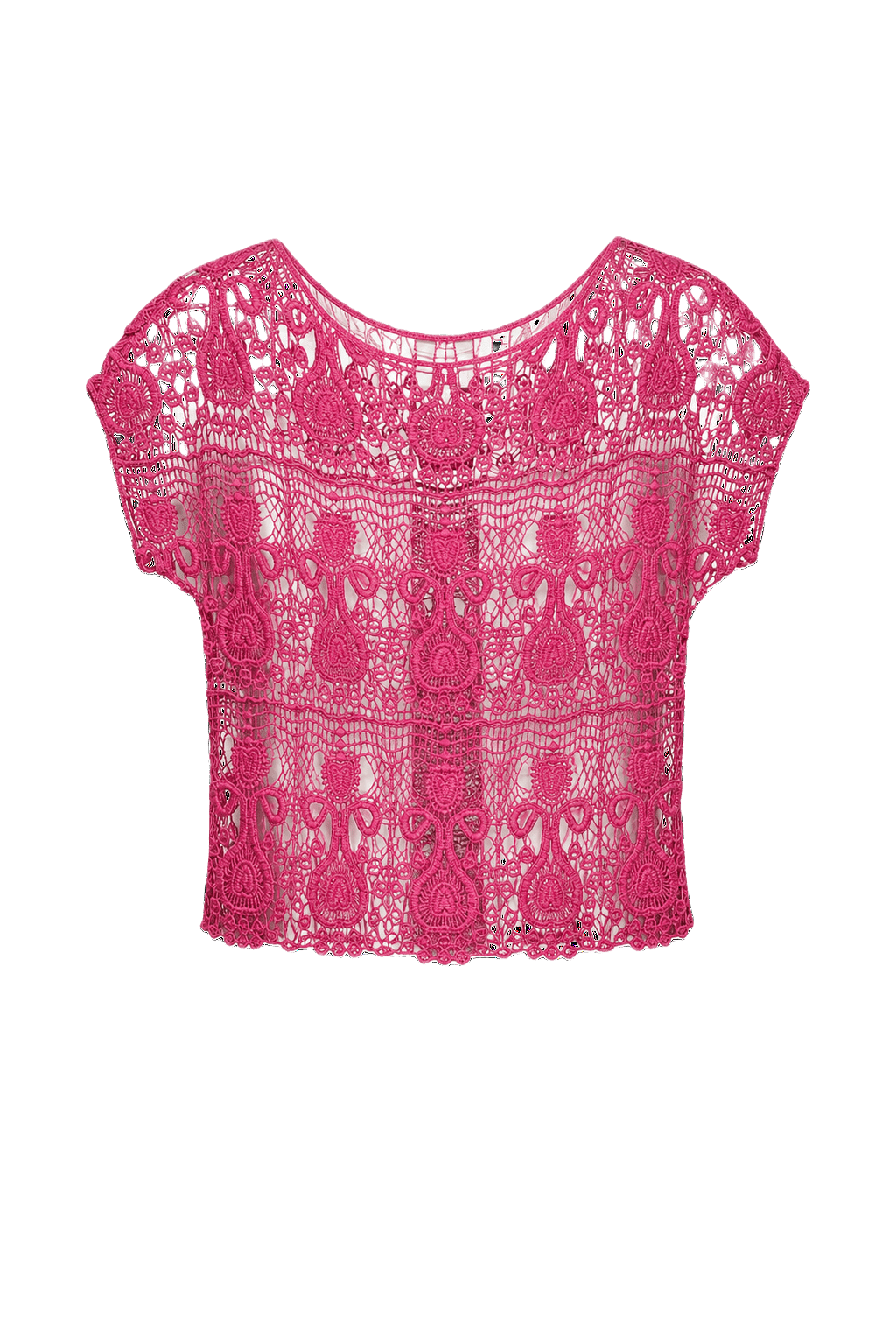 1980s Fuchsia Cotton Blouse - Front View