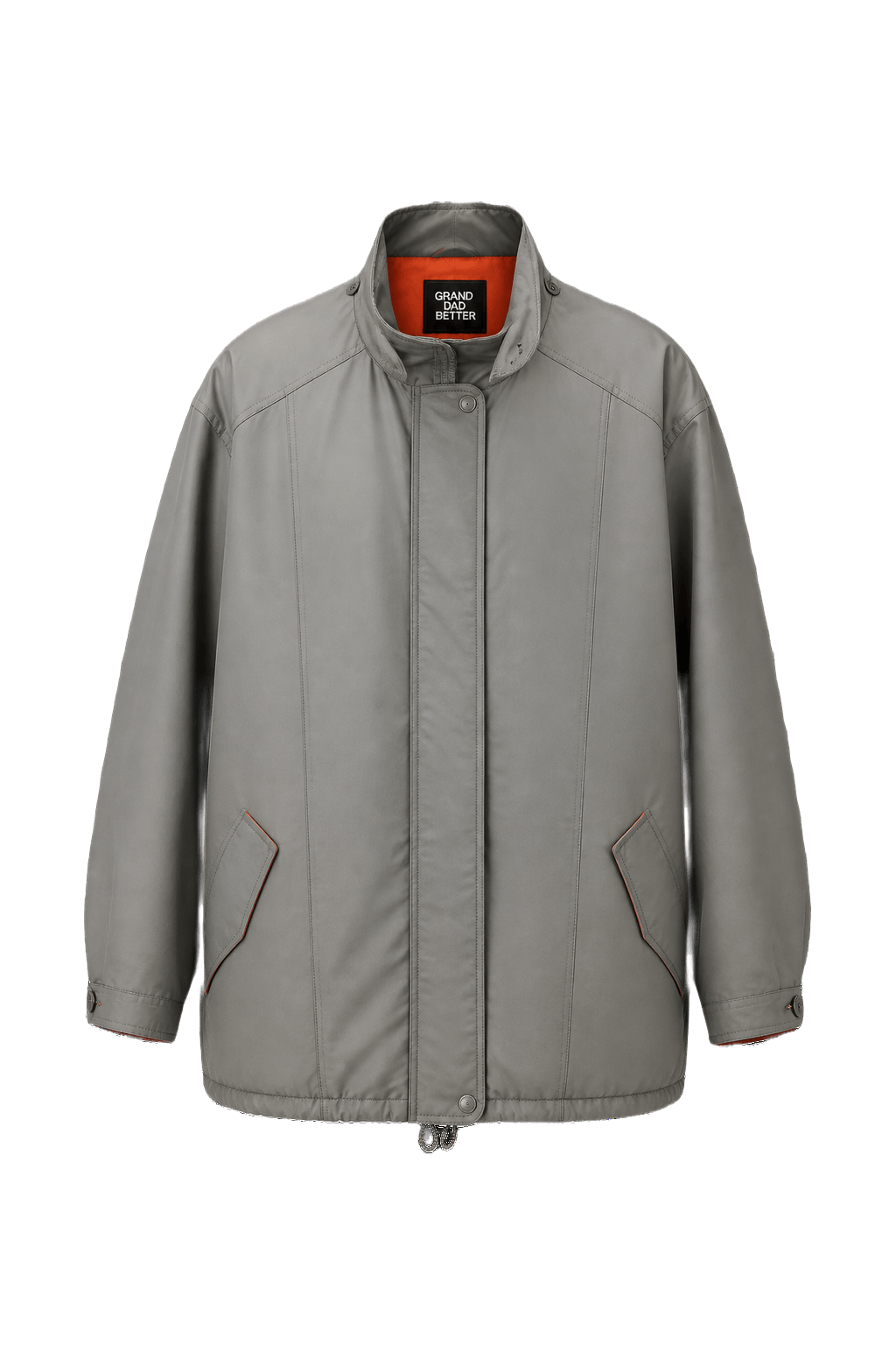 1990s Grey Polyester Jacket - Front View