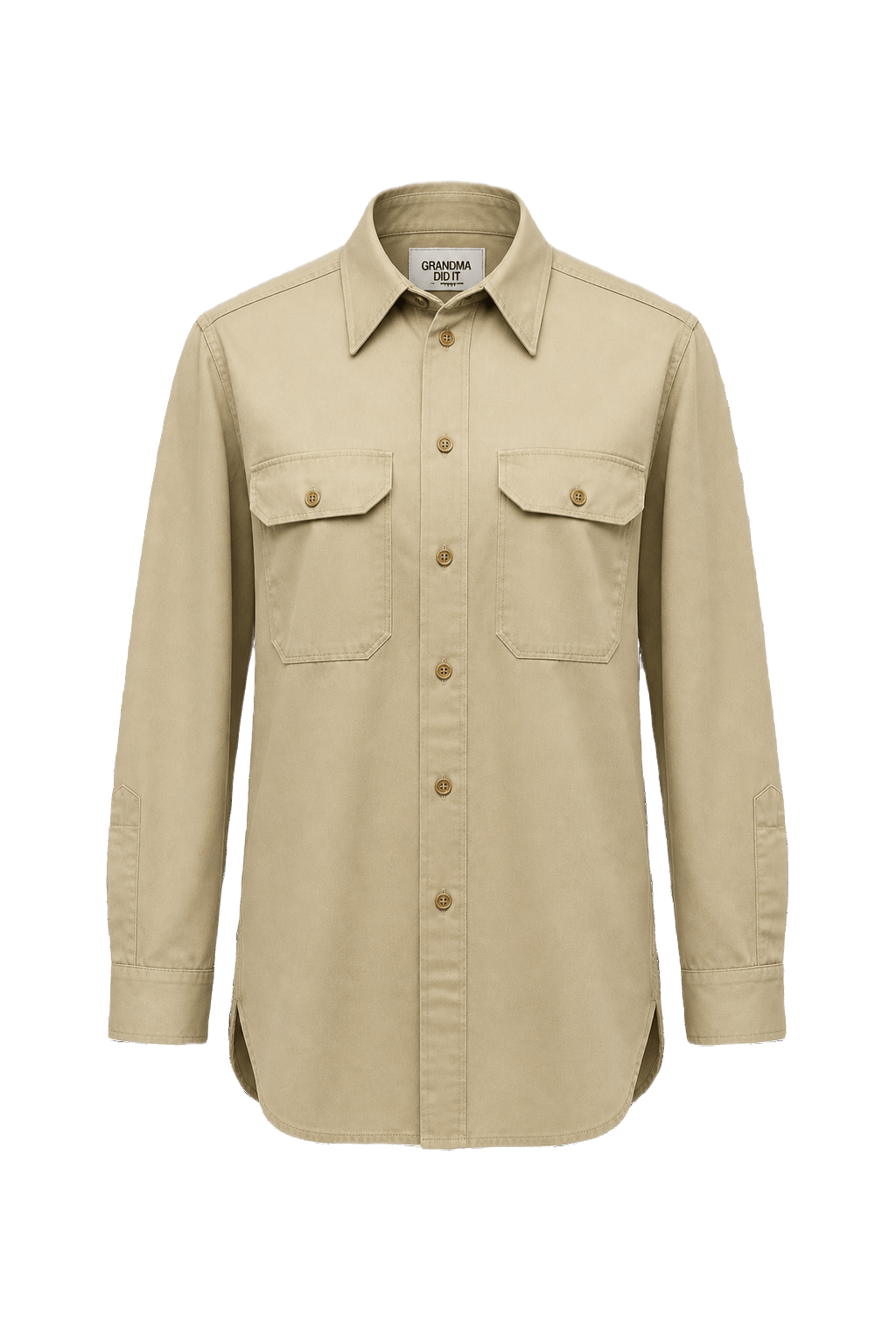 Unknown Beige Cotton Shirt - Front View