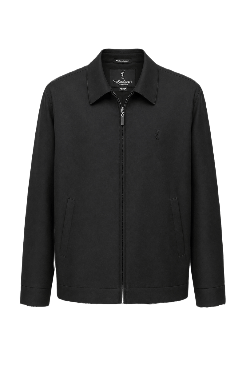 1980s Black Cotton Jacket - Front View