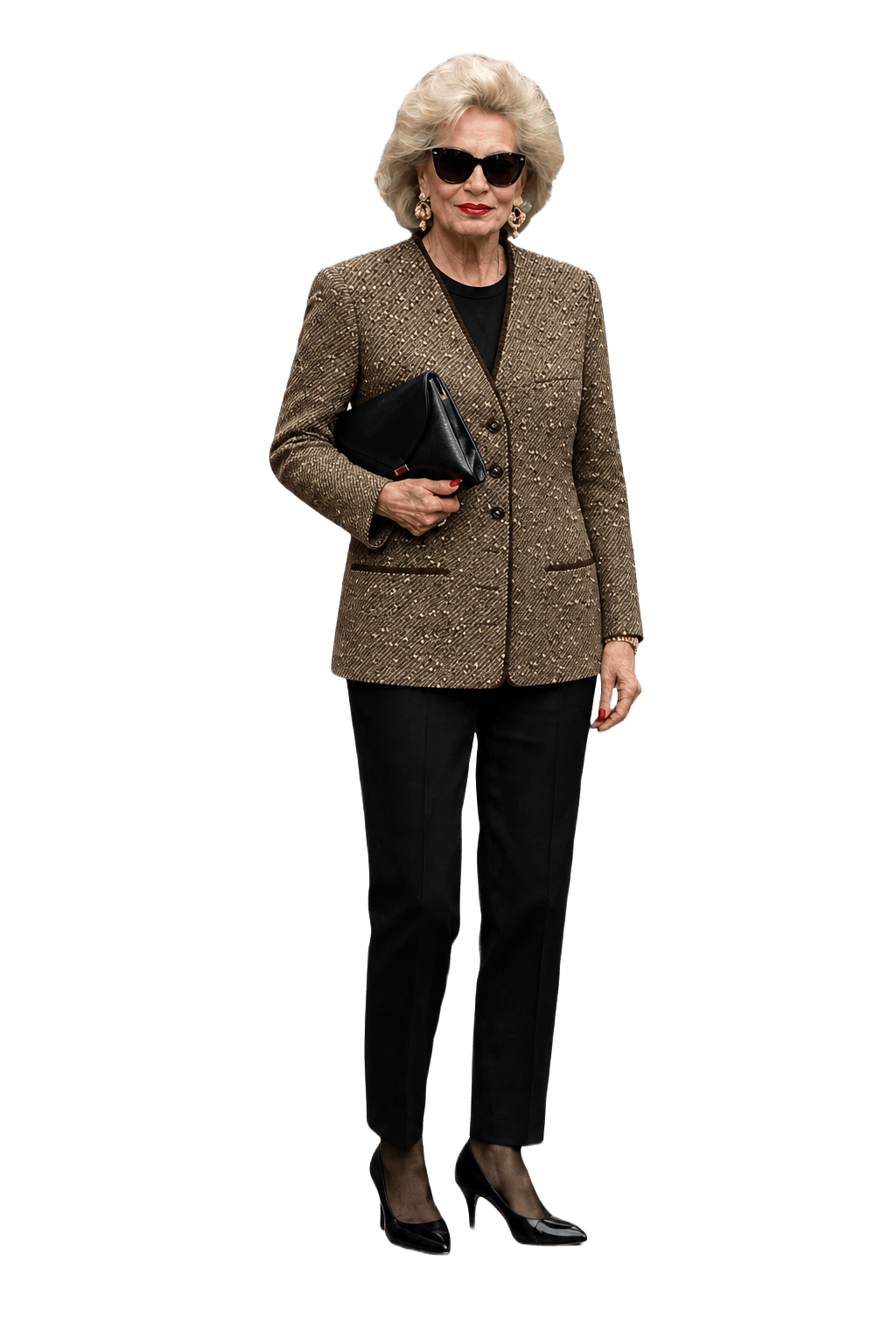 1980s Brown Wool Blazer - Model