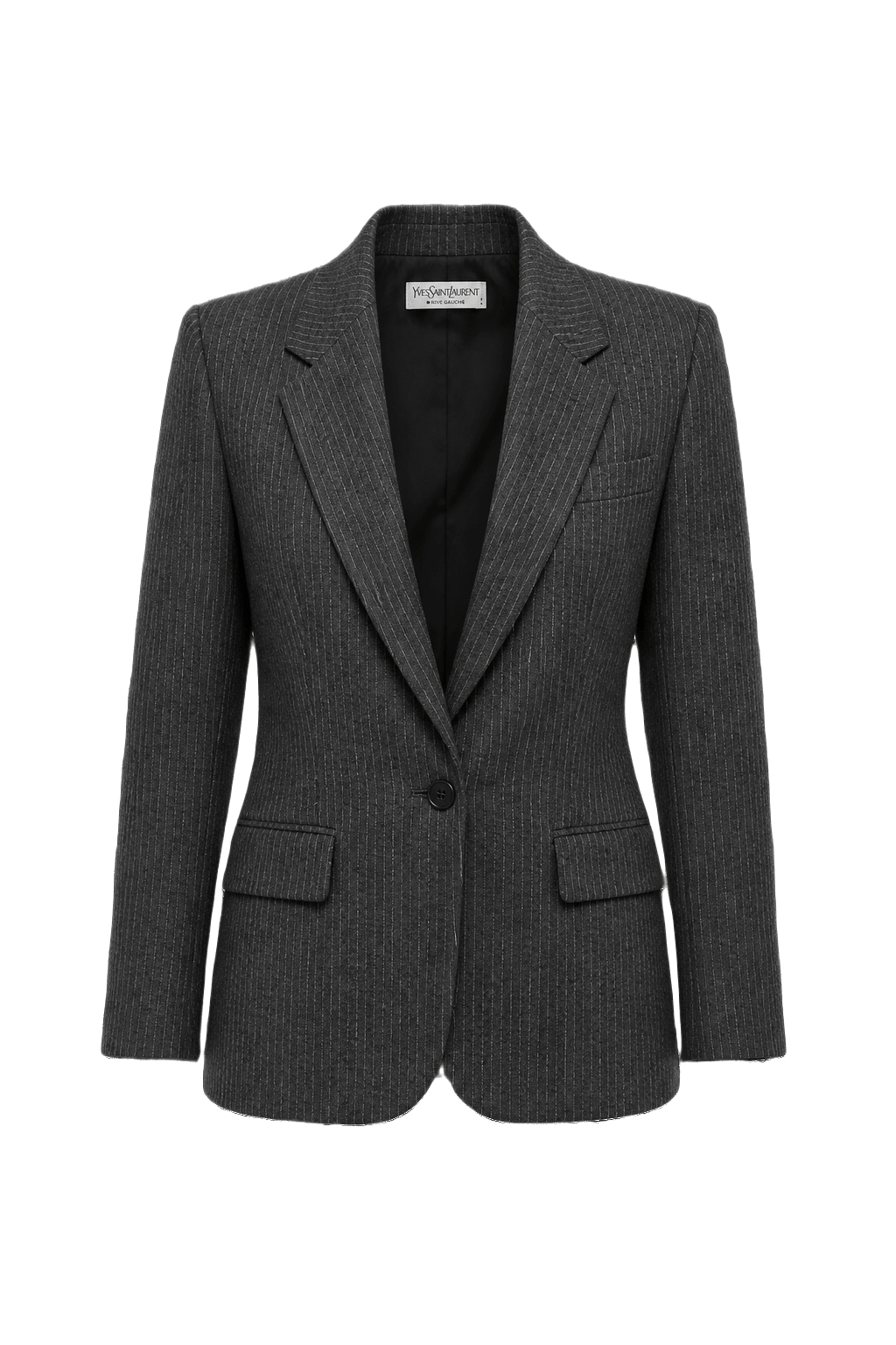 1980s Grey Wool Blend Blazer - Front View