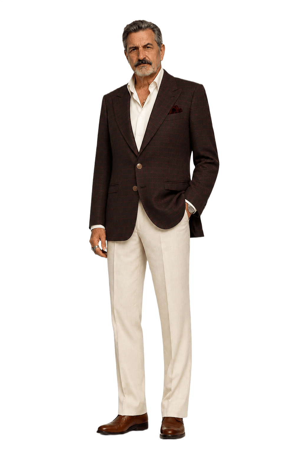 1980s Dark Green Wool Blend Blazer - Model