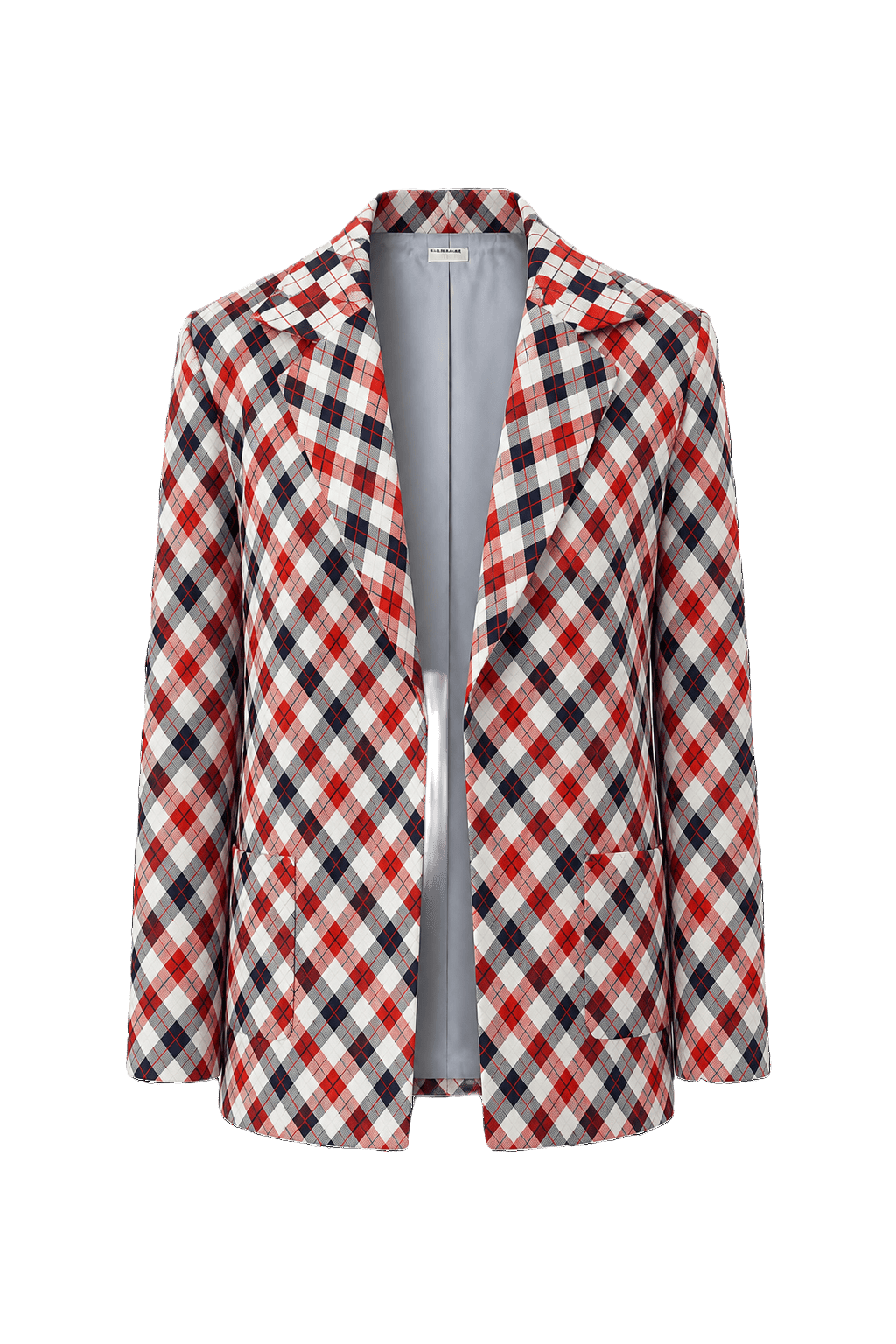 1960s Red Polyester Blend Blazer - Front View