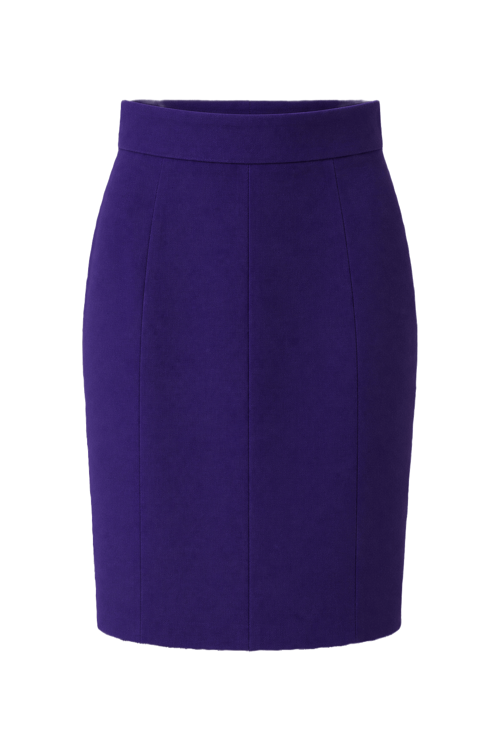 1980s Purple Cotton Blend Skirt - Front View