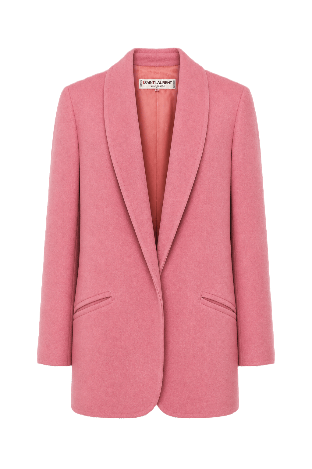 1970s Bright Pink Wool Blend Blazer - Front View