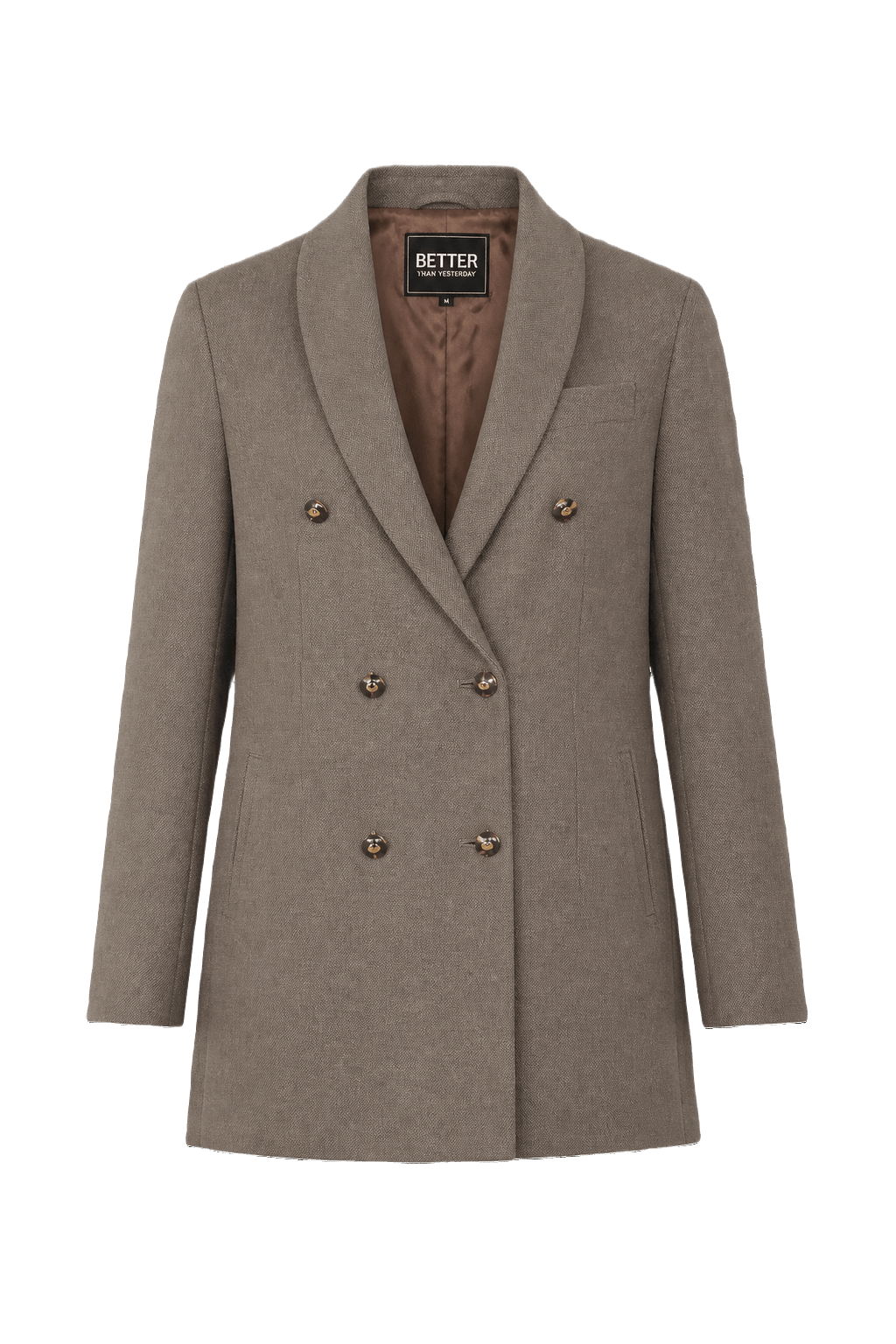 [1980s] Grey Wool Blend Blazer - Front View