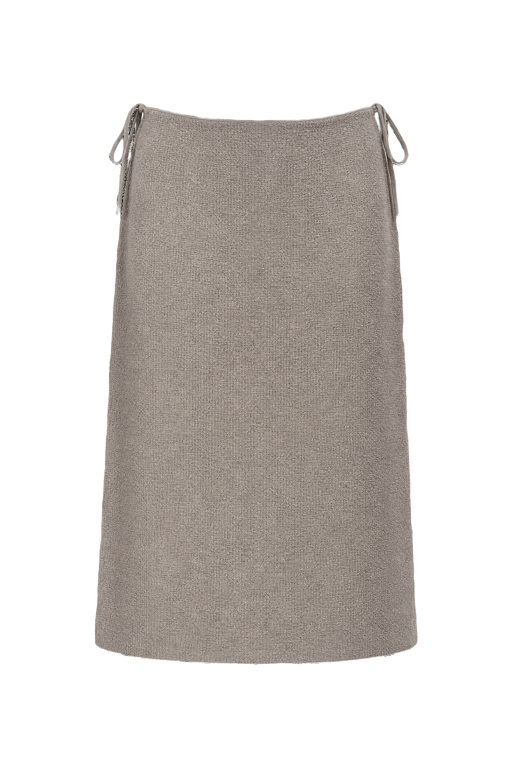 1990s Beige Synthetic Blend Skirt - Front View
