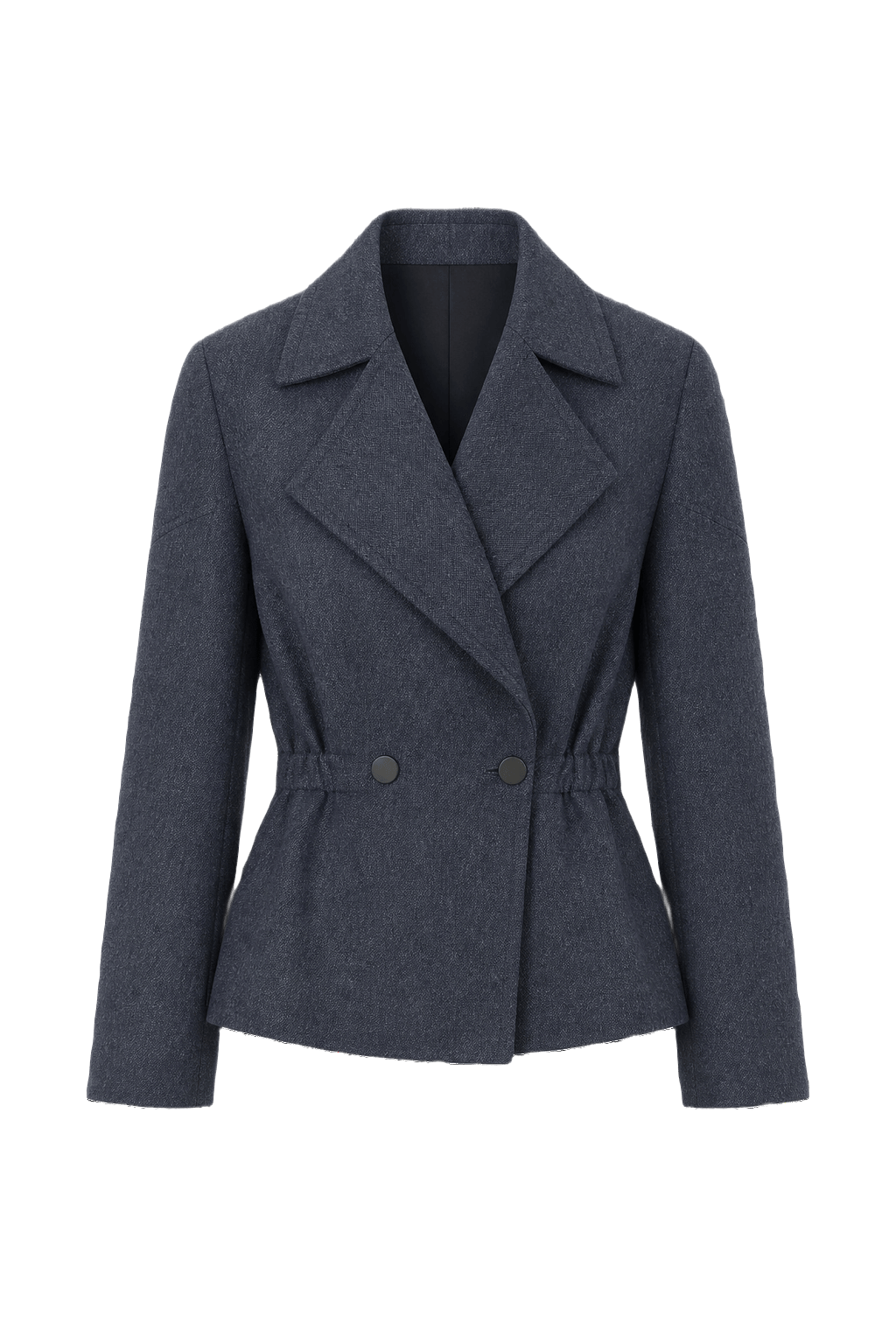 1980s Charcoal Grey Wool Blend Jacket - Front View