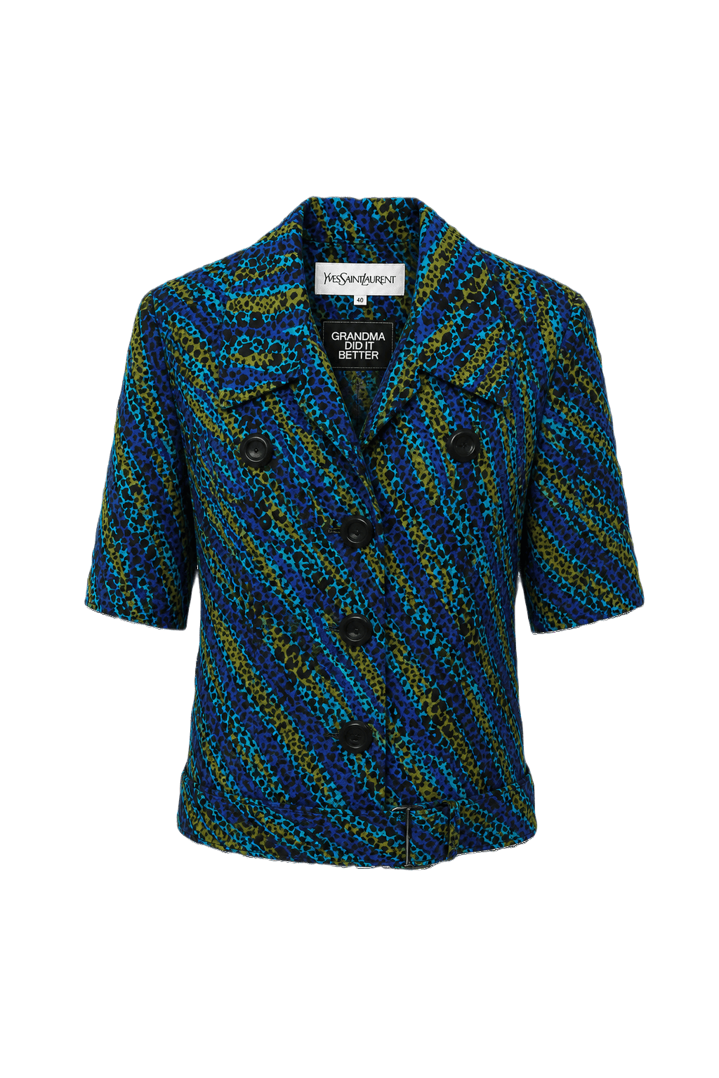 1970s Blue Smooth Jacket - Front View