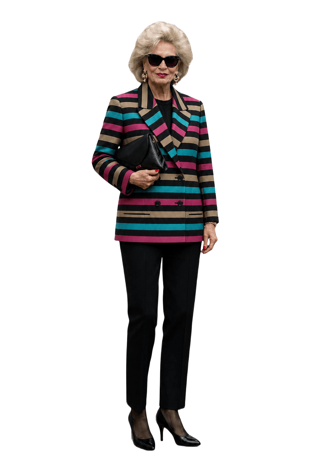 [1970s] Multicolor Wool Blend Blazer - Model