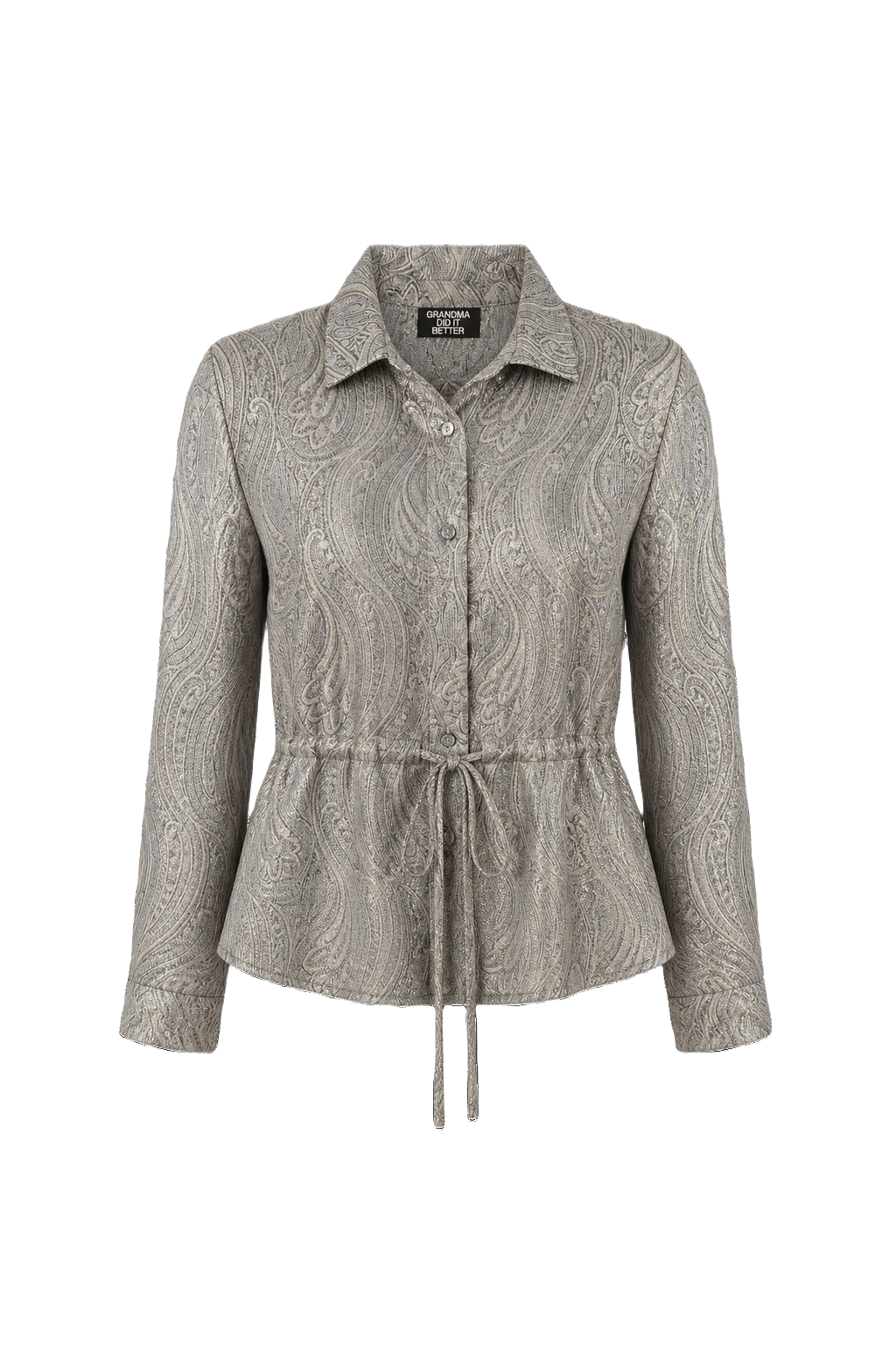 1960s Silver Synthetic Shirt - Front View