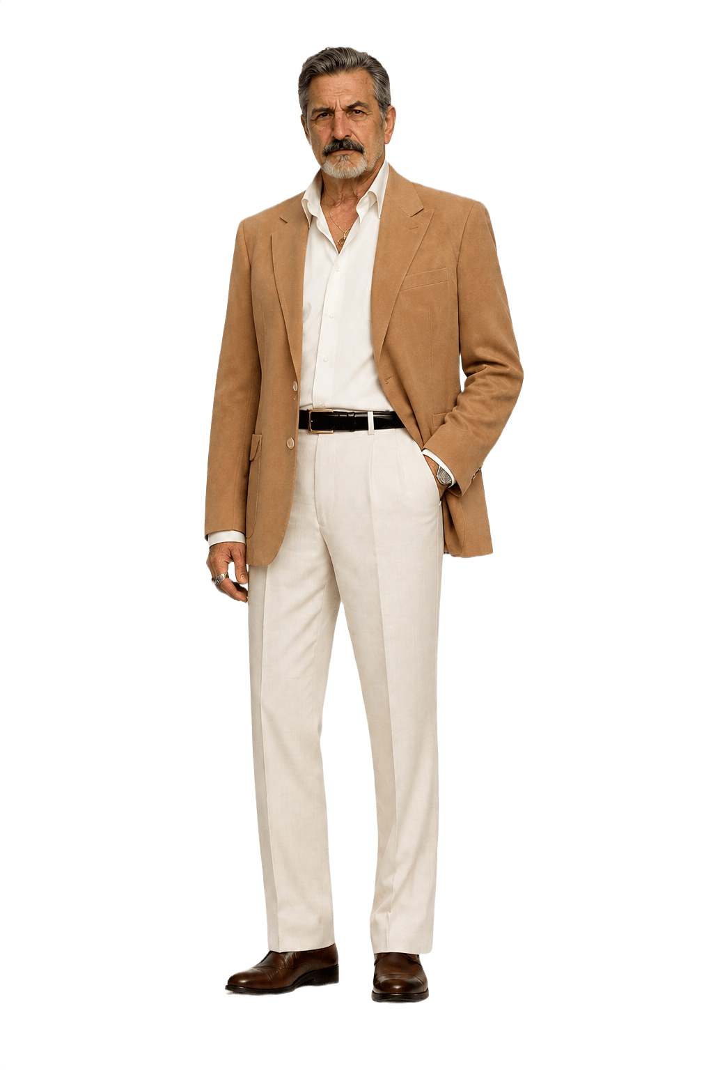 1980s Light Brown Suede Blazer - Model