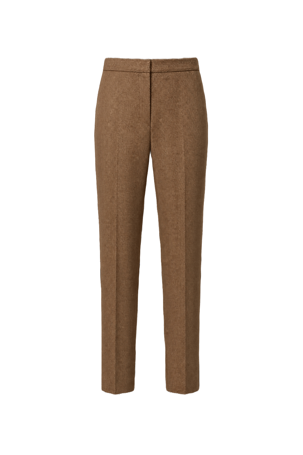 1960s Brown Wool Blend Trousers - Front View