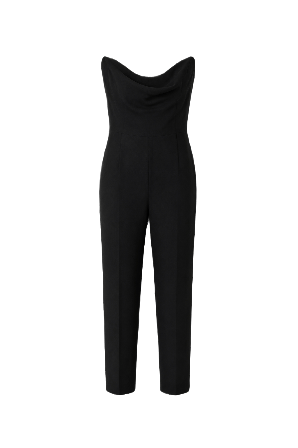 1960s Black Wool Blend Trousers - Front View