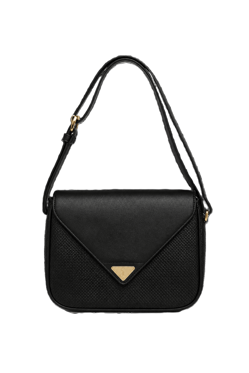 1980s Black Leather Bag - Front View