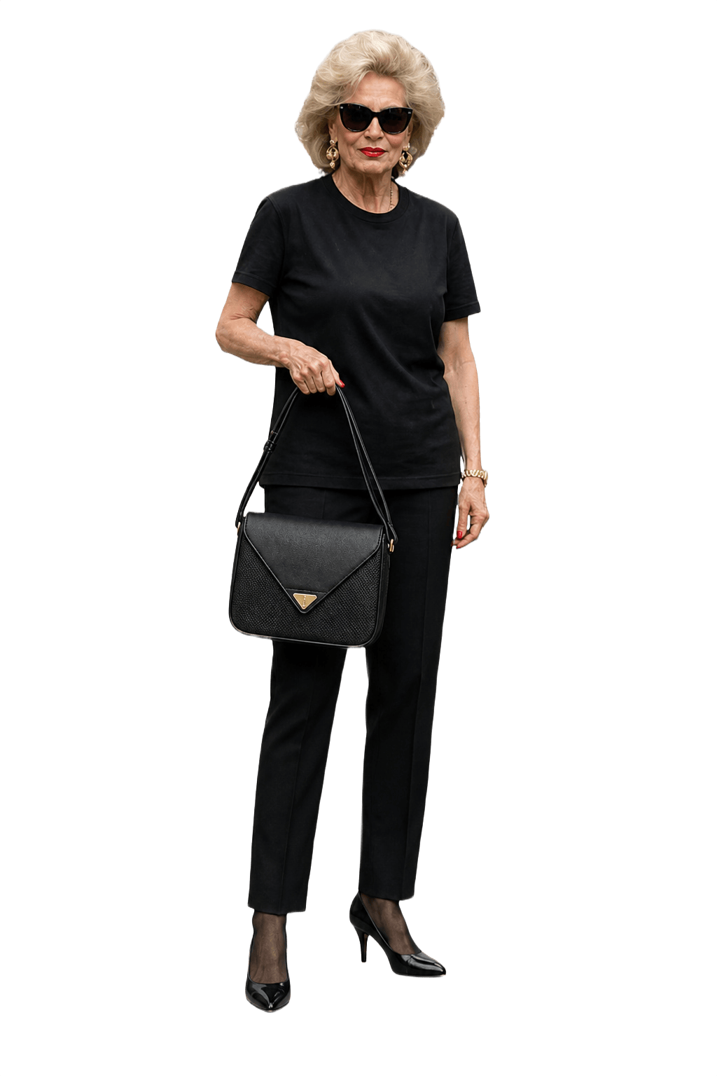 1980s Black Leather Bag - Model