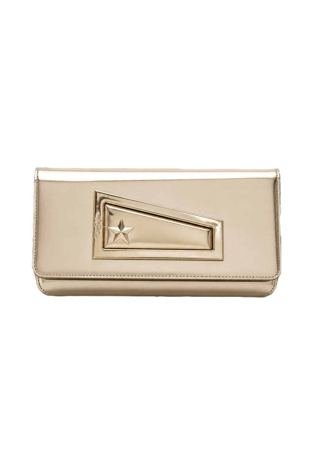 1980s Silver Metal Clutch - Front View