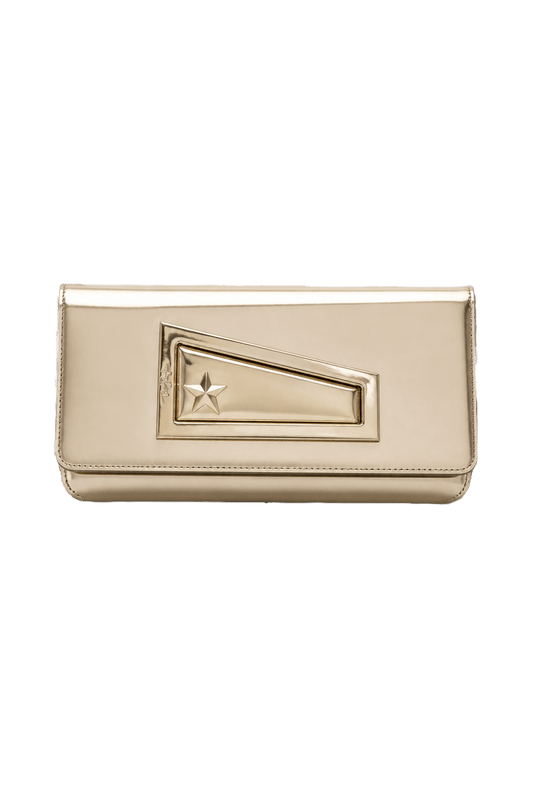 1980s Silver Metal Clutch - Front View