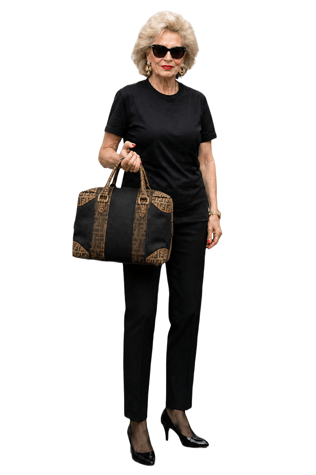 1980s Black Canvas Bag - Model