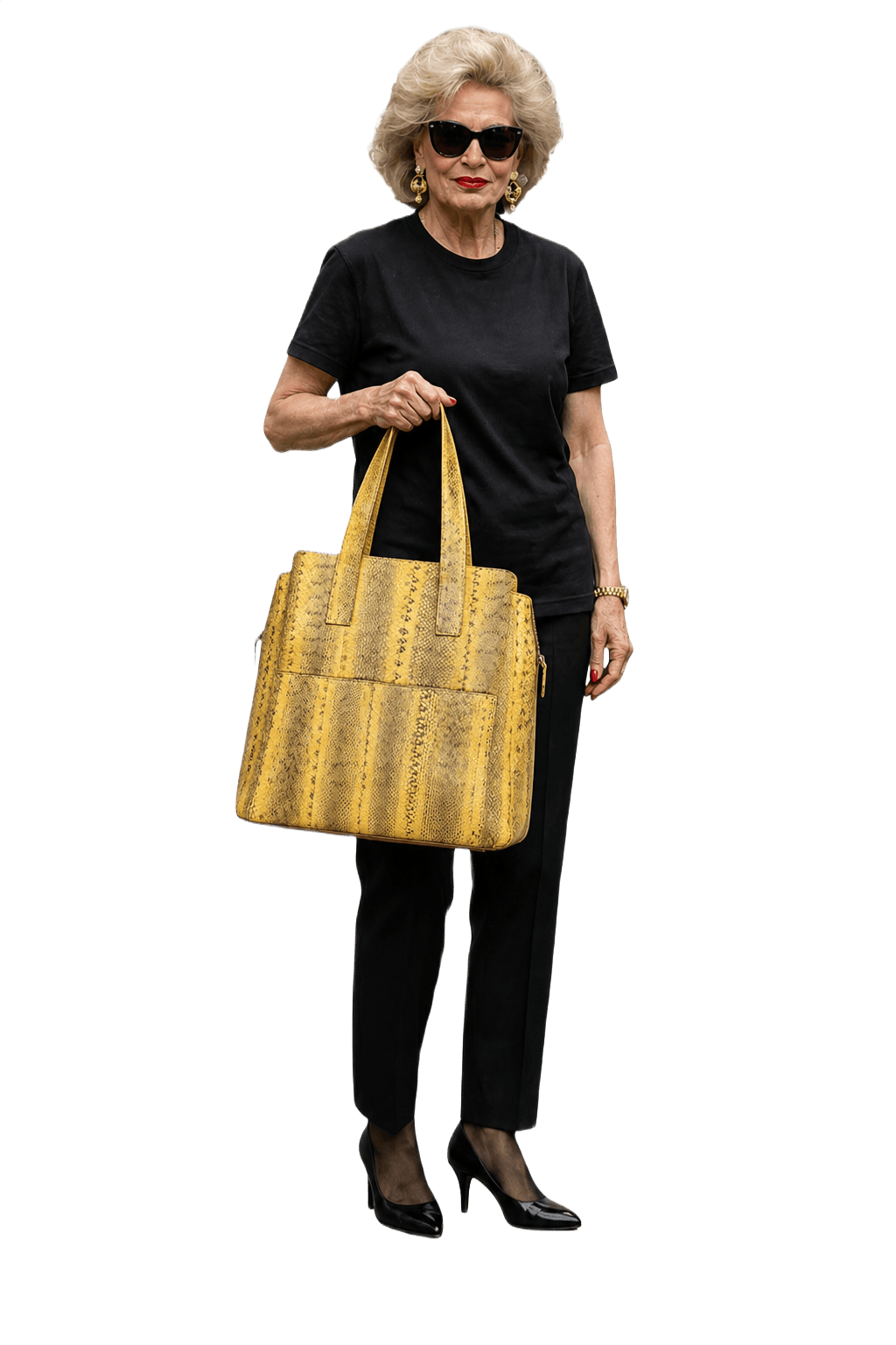 1980s Yellow Leather Bag - Model