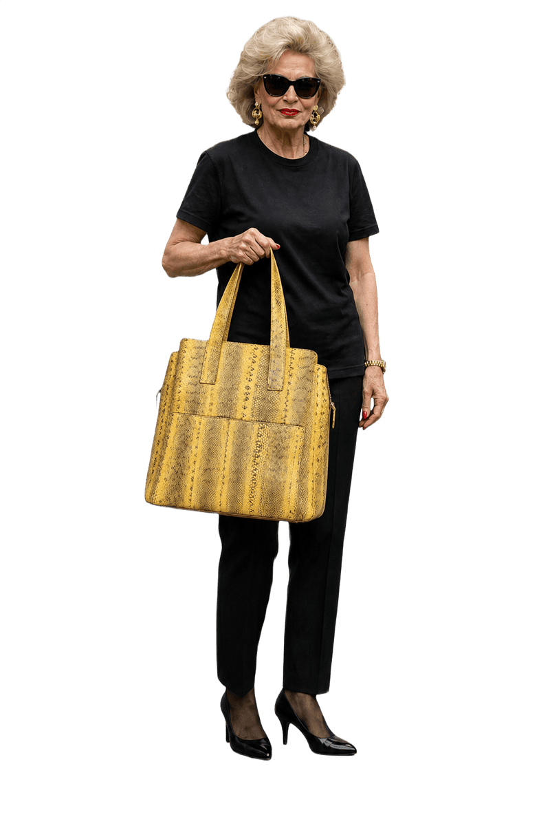 1980s Yellow Leather Bag - Model