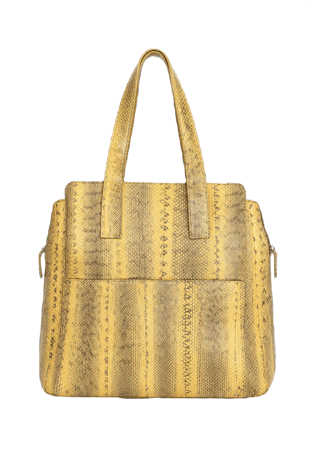 1980s Yellow Leather Bag - Front View