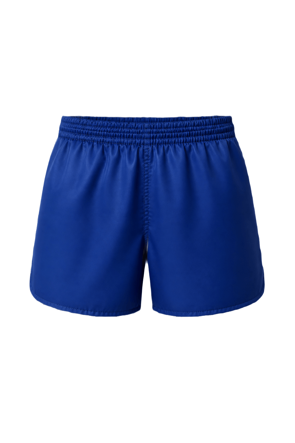 1980s Royal Blue Nylon Shorts - Front View