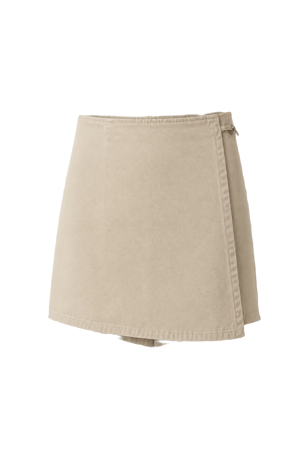1970s Beige Cotton Skirt - Front View