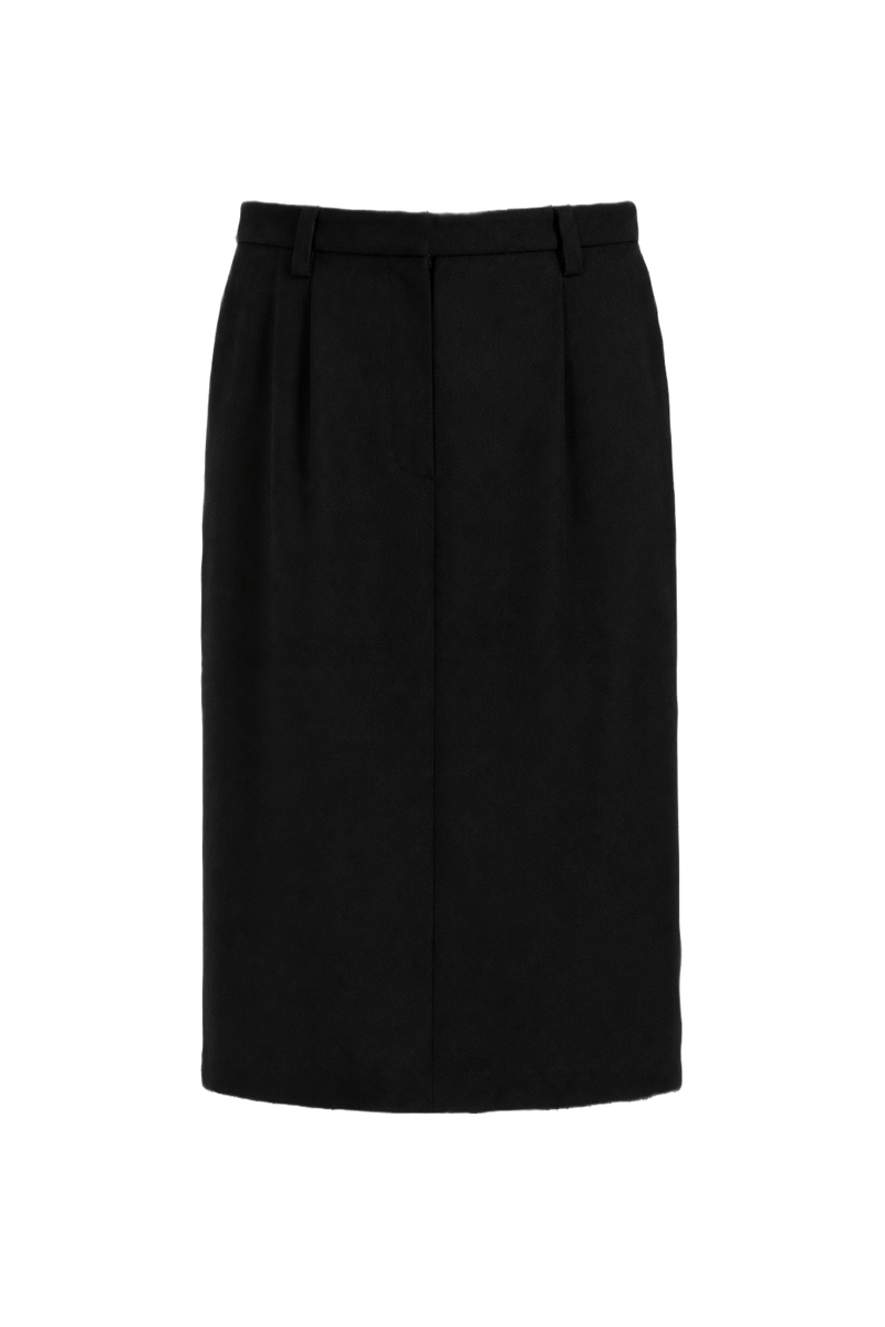 1950s Black Wool Skirt - Front View