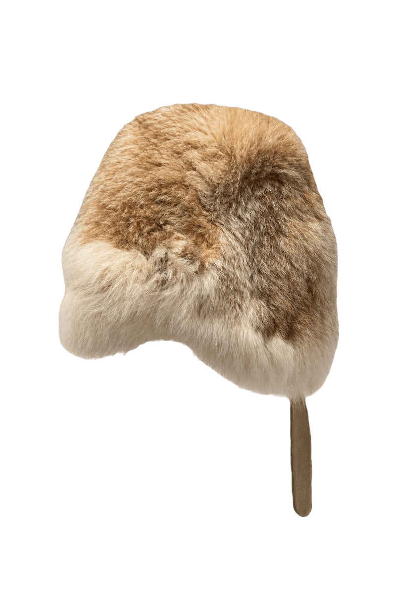 1960s Light Brown Fur Hat - Front View