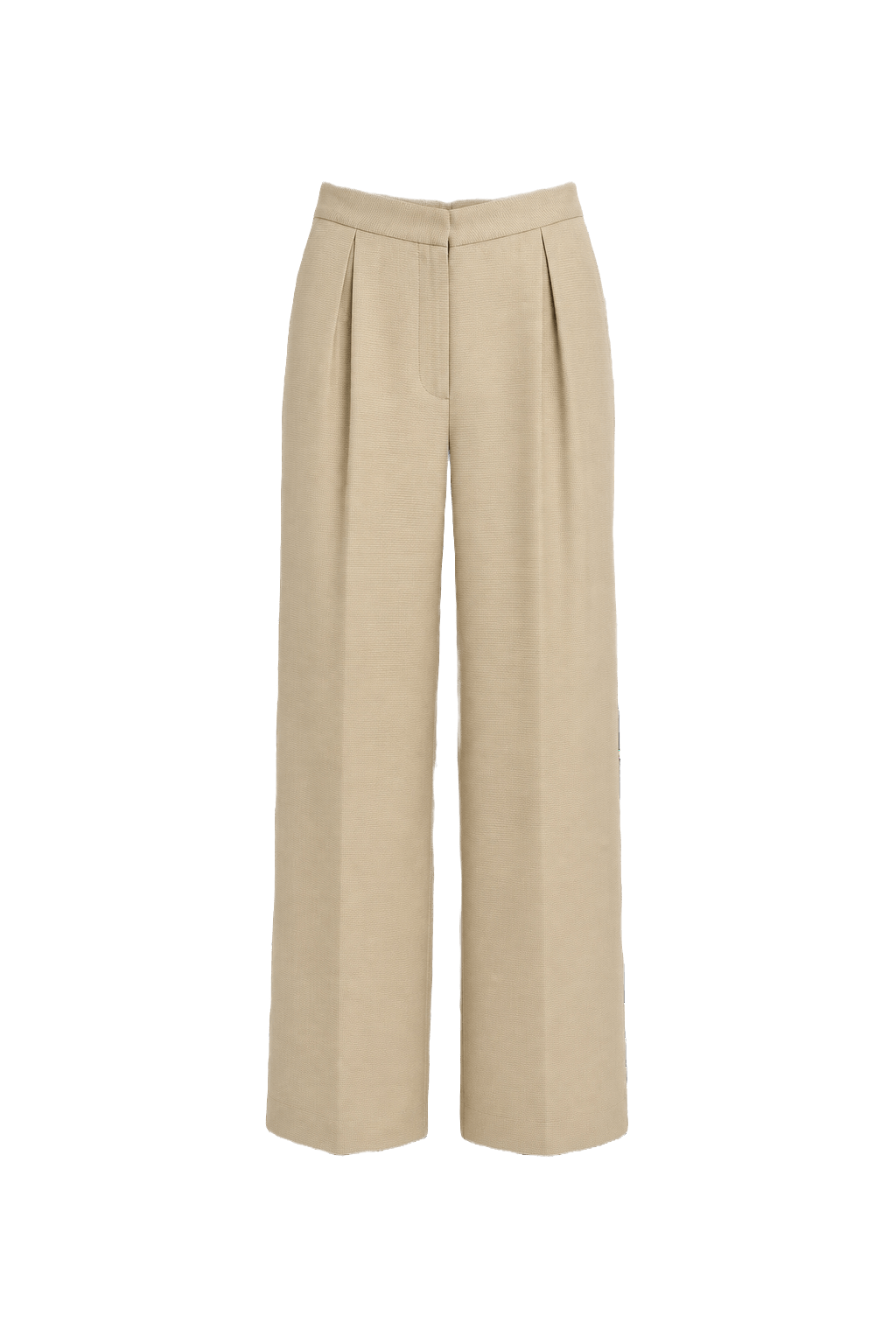 1990s Beige Cotton Trousers - Front View