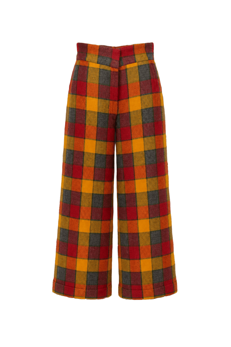 1950s Yellow Wool Culottes - Front View
