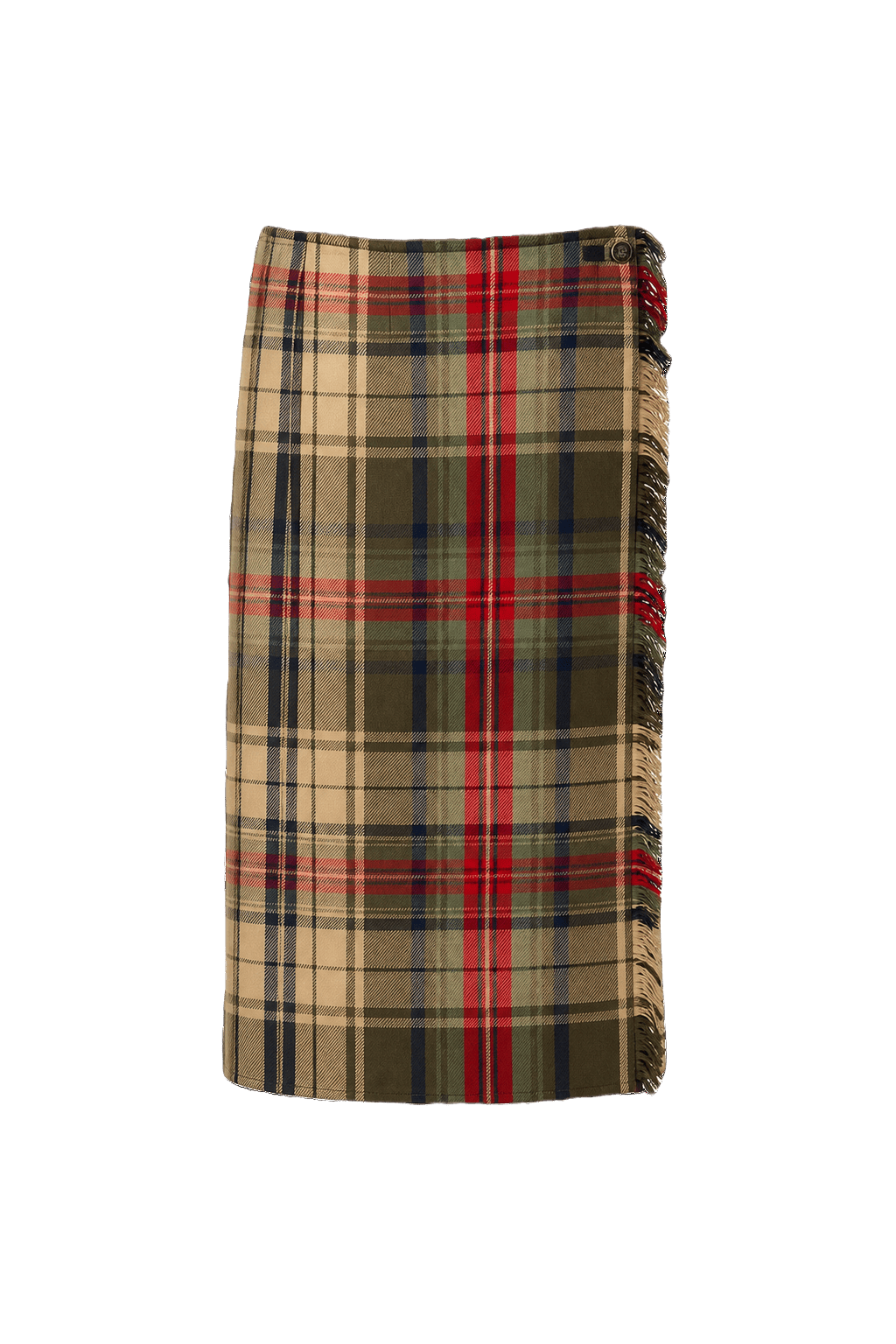 1970s Red Wool Skirt - Front View