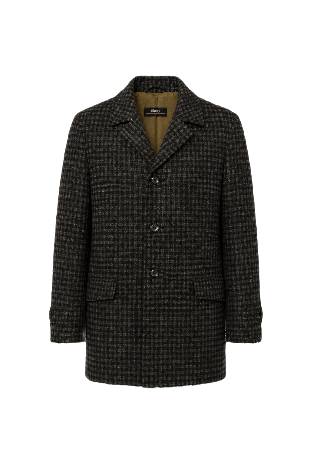 1970s Dark Gray Wool Jacket - Front View