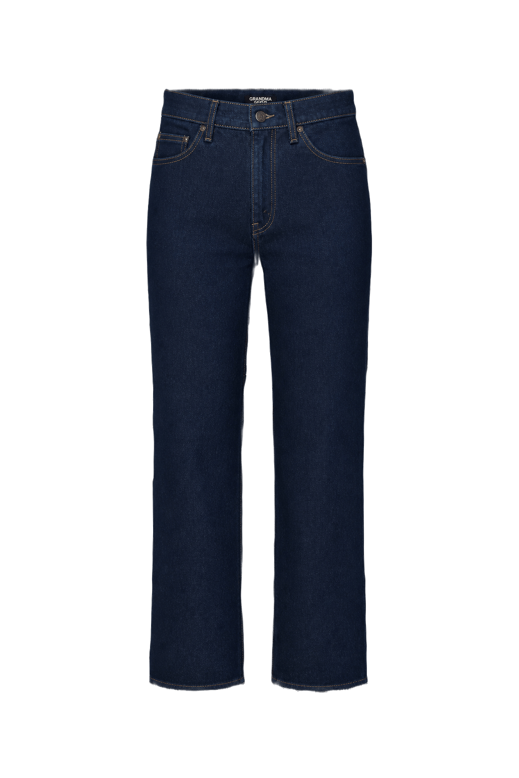 1970s Dark Blue Cotton Jeans - Front View