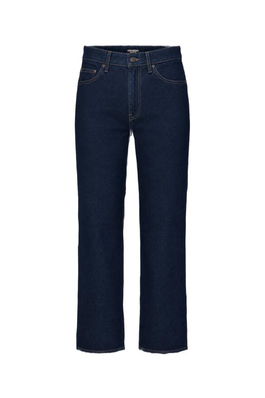 1970s Dark Blue Cotton Jeans - Front View
