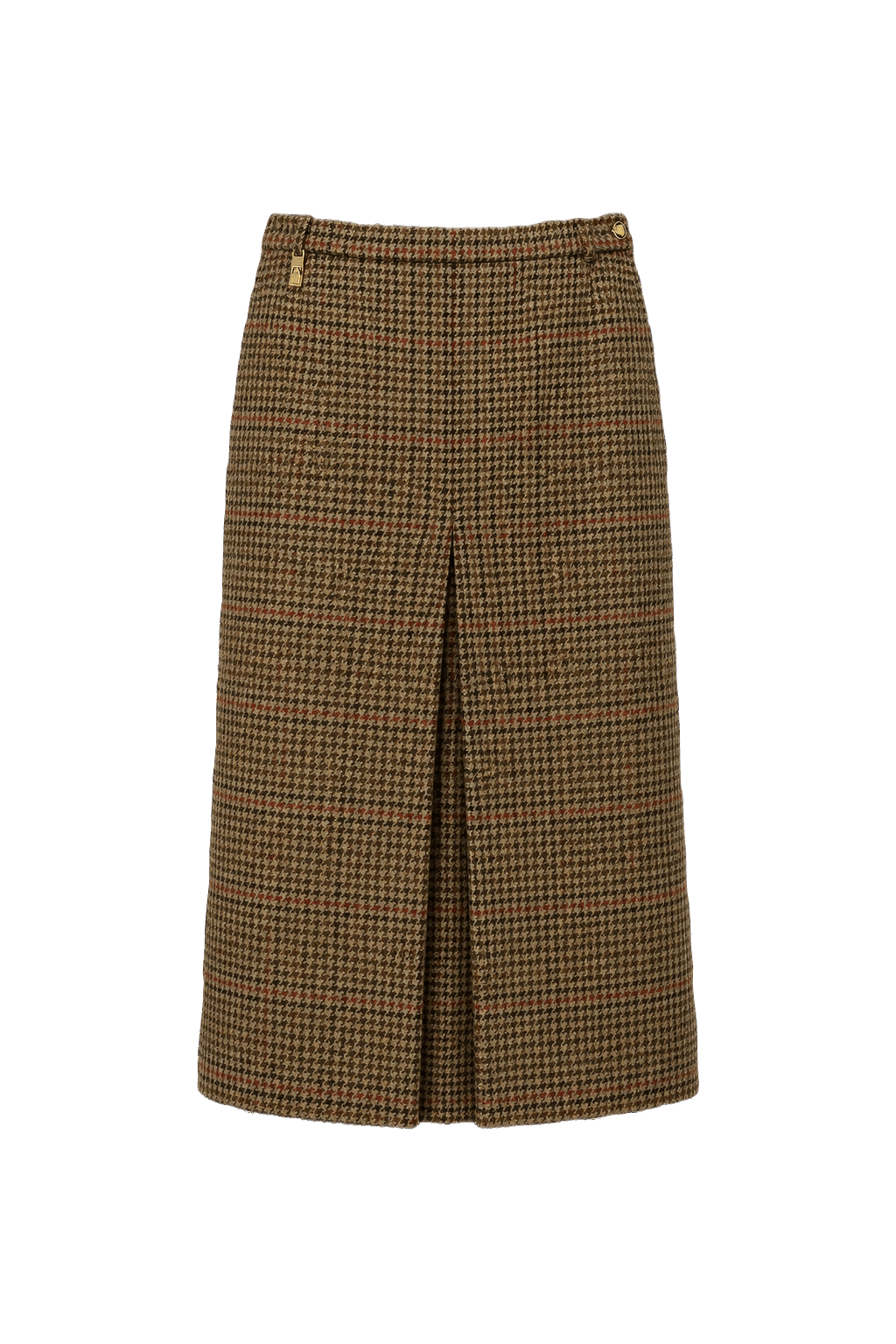 1970s Brown Wool Skirt - Front View