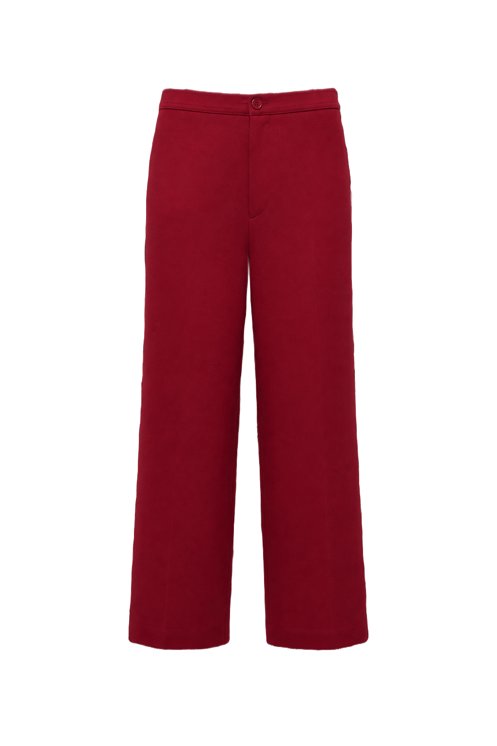 1960s Bright Red Cotton Culottes - Front View
