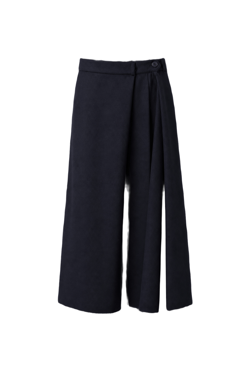 1950s Navy Blue Wool Culottes - Front View