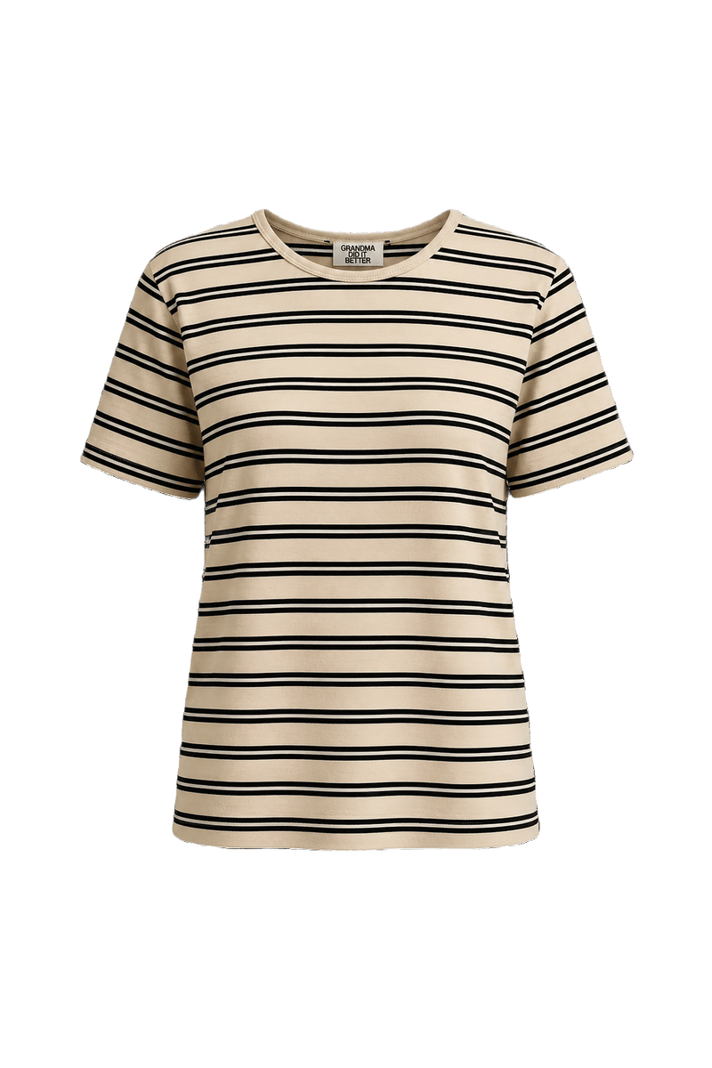 1960s Cream White Cotton T-shirt - Front View