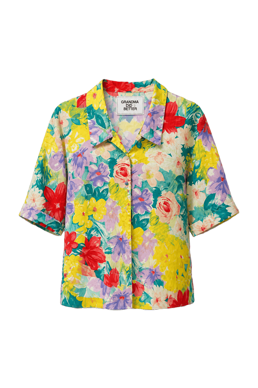 1980s Multicolor Cotton Shirt - Front View