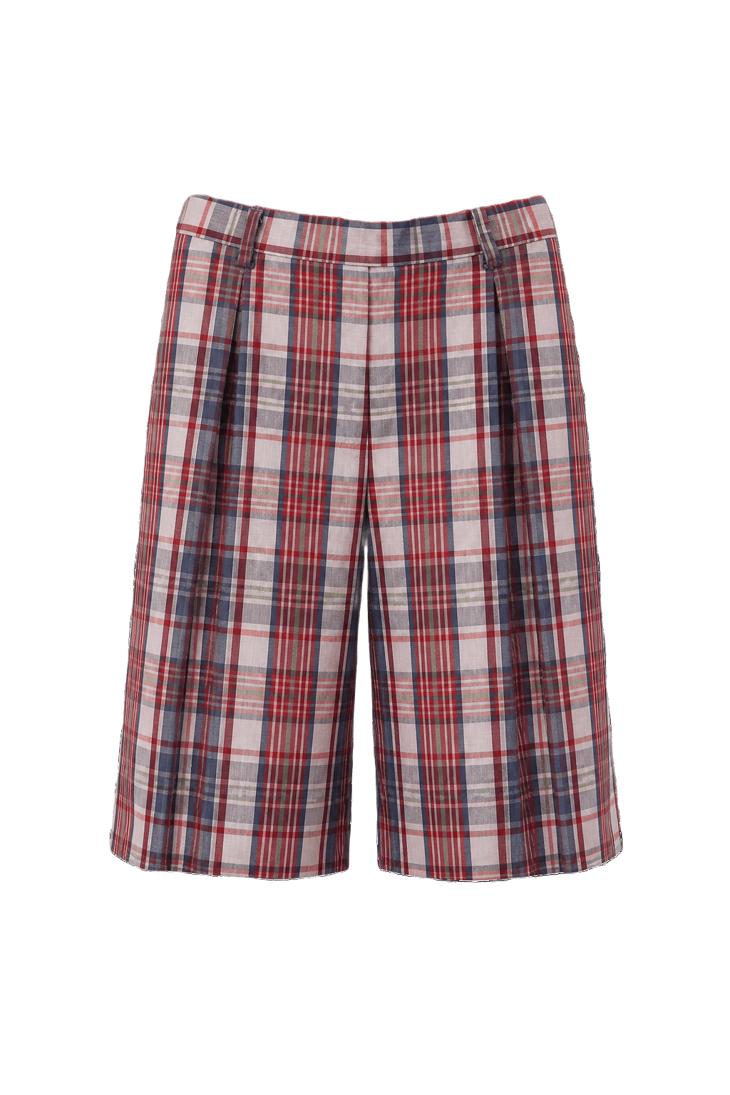 1960s Red Cotton Culottes - Front View